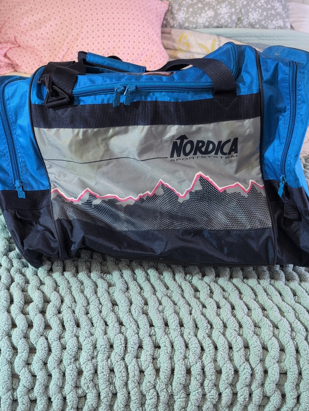 Nordica Sportsystem Blue and Black Men's Duffel Bag with Gray Accent